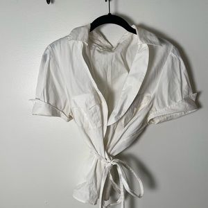 Anne Fontaine white wrap blouse. Size 44.